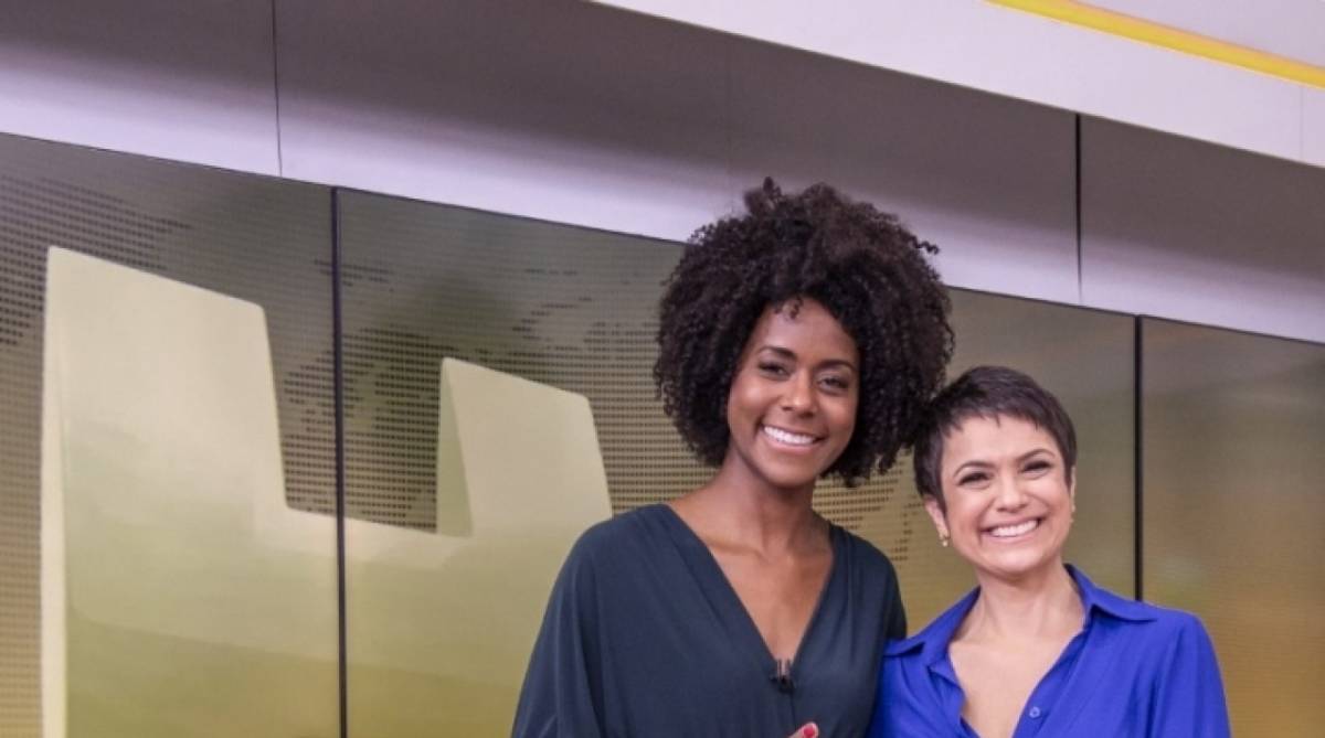 Maju Coutinho e Sandra Annenberg no &lsquo;Jornal Hoje&rsquo;