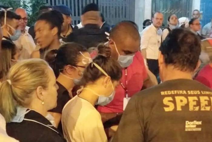 Glauber Amancio, diretor do Coren RJ, participou do salvamento de pacientes no incêndio do Hospital Badim, no Maracanã, Zona Norte do Rio 