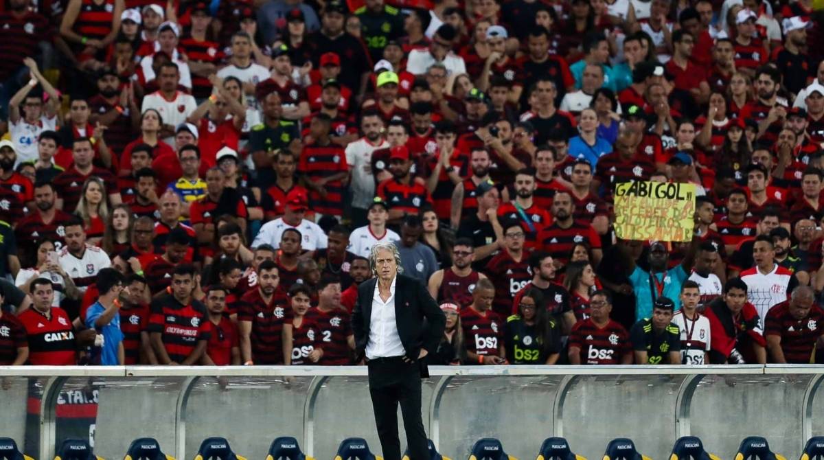 Rio, 14/08/2019, Campeonato Brasileiro jogo entre Flamengo x Santos valido pela 19ª rodada, jorge jesus, Foto de Gilvan de Souza / Agencia O Dia