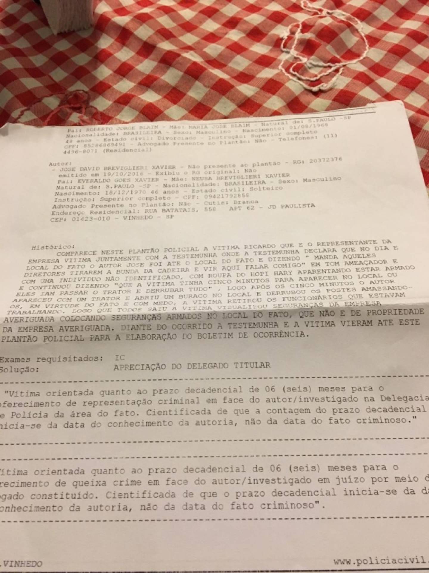 Caso foi parar na delegacia e a Justiça acabou dando ganho de causa ao parque aquático - Reprodução