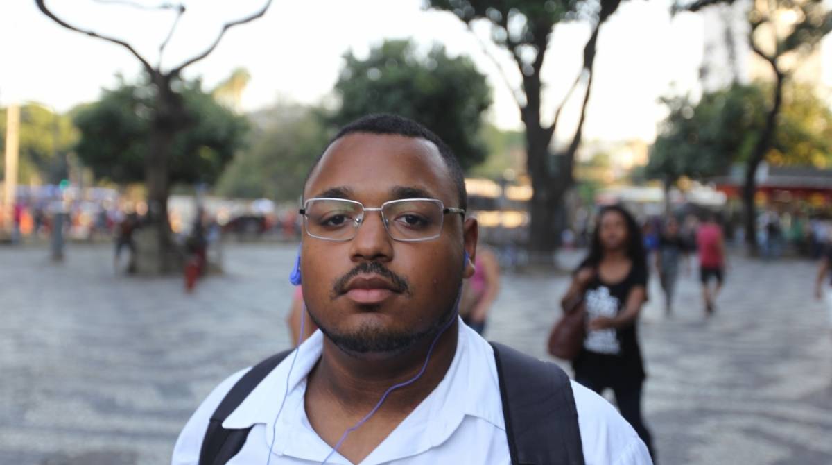 Rio de Janeiro, 17/09/2019 - Terror na SuperVia -  Na foto : Jordy Gonçalves, 18, jovem aprendiz . Foto:Luciano Belford/Agência O Dia