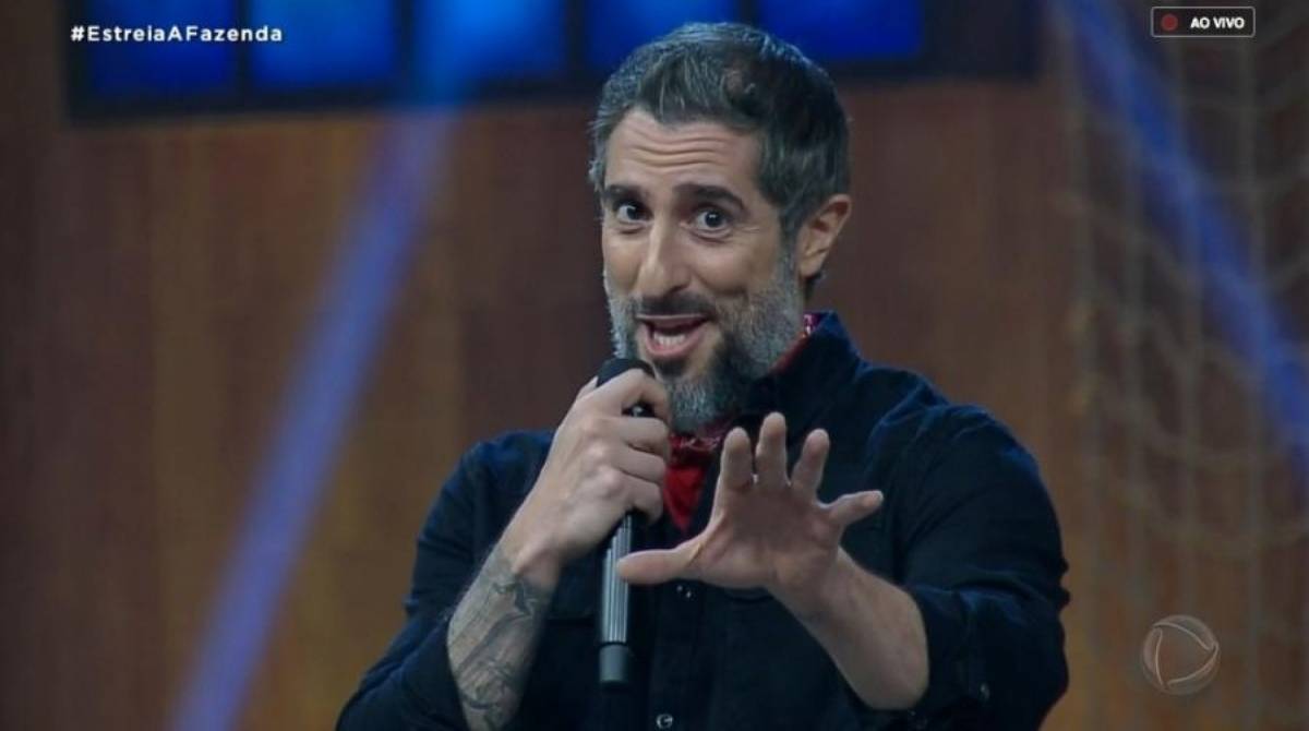 Marcos Mion é confundido com Pedro Bial por Túlio Maravilha - Reprodução / TV Record