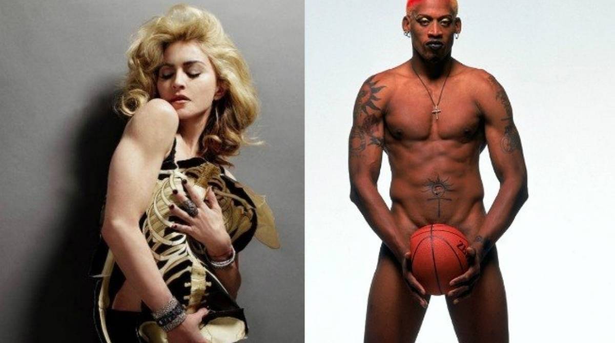Madonna e Dennis Rodman
 - Montagem / Reprodução Instagram / iG