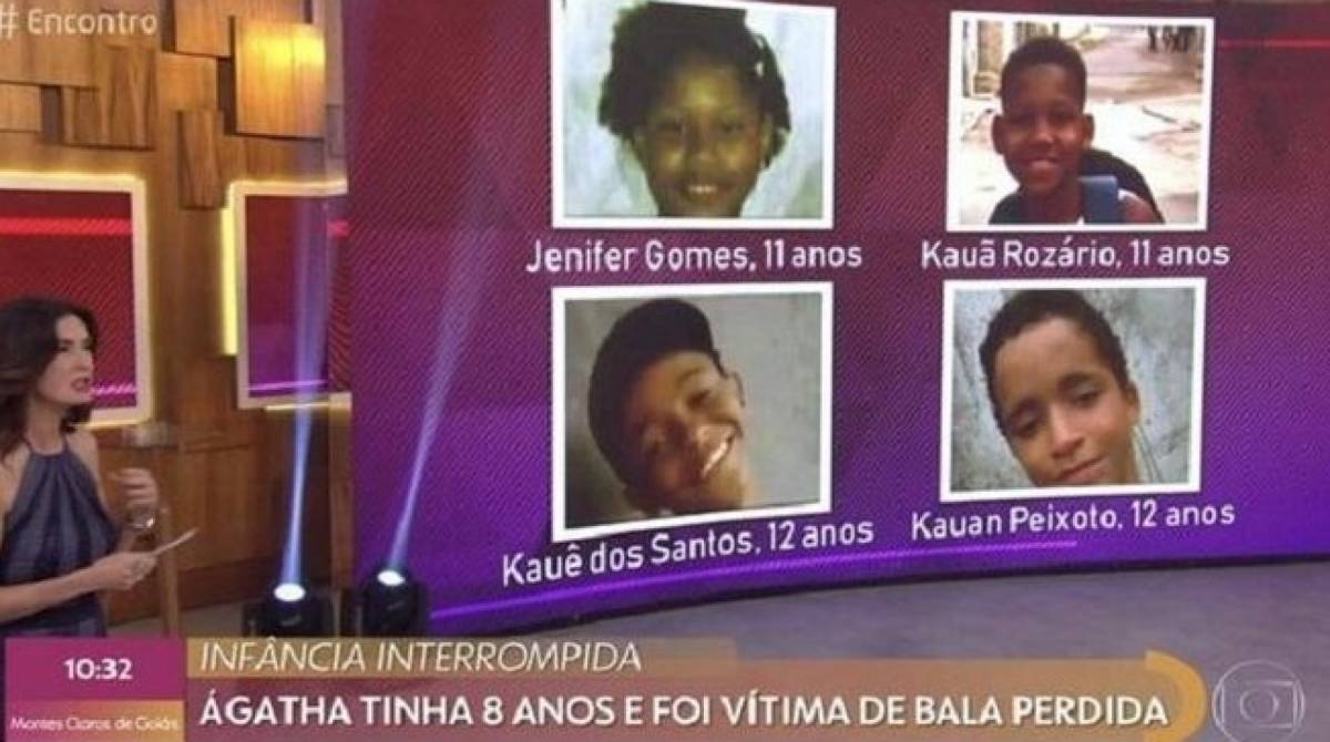 FÃ¡tima Bernardes se emociona ao comentar morte de Ãgatha e cobra governo do Rio - ReproduÃ§Ã£o TV