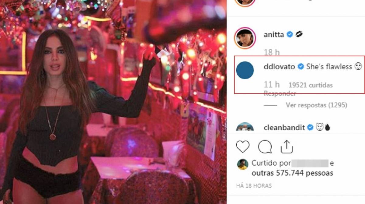 Anitta recebe elogio de Demi Lovato: 'Sem defeitos'