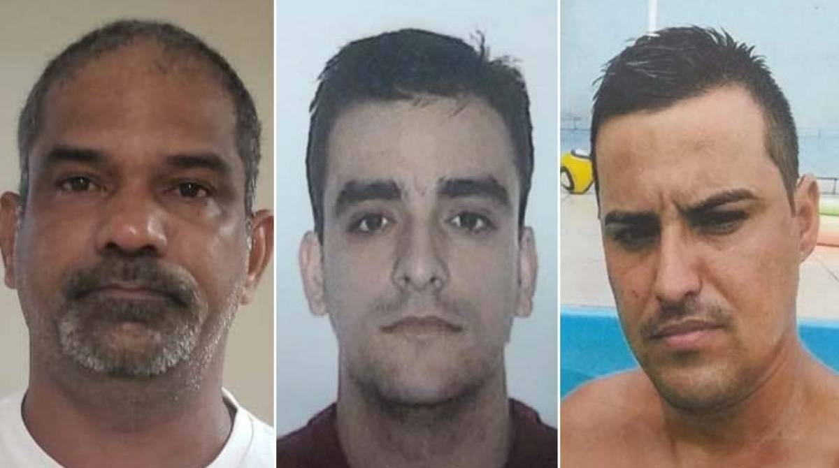 Da esquerda para a direita: Ricardo Jorge Alves da Silva, José Rodrigo Galo de Farias e Wesley Muniz Polette