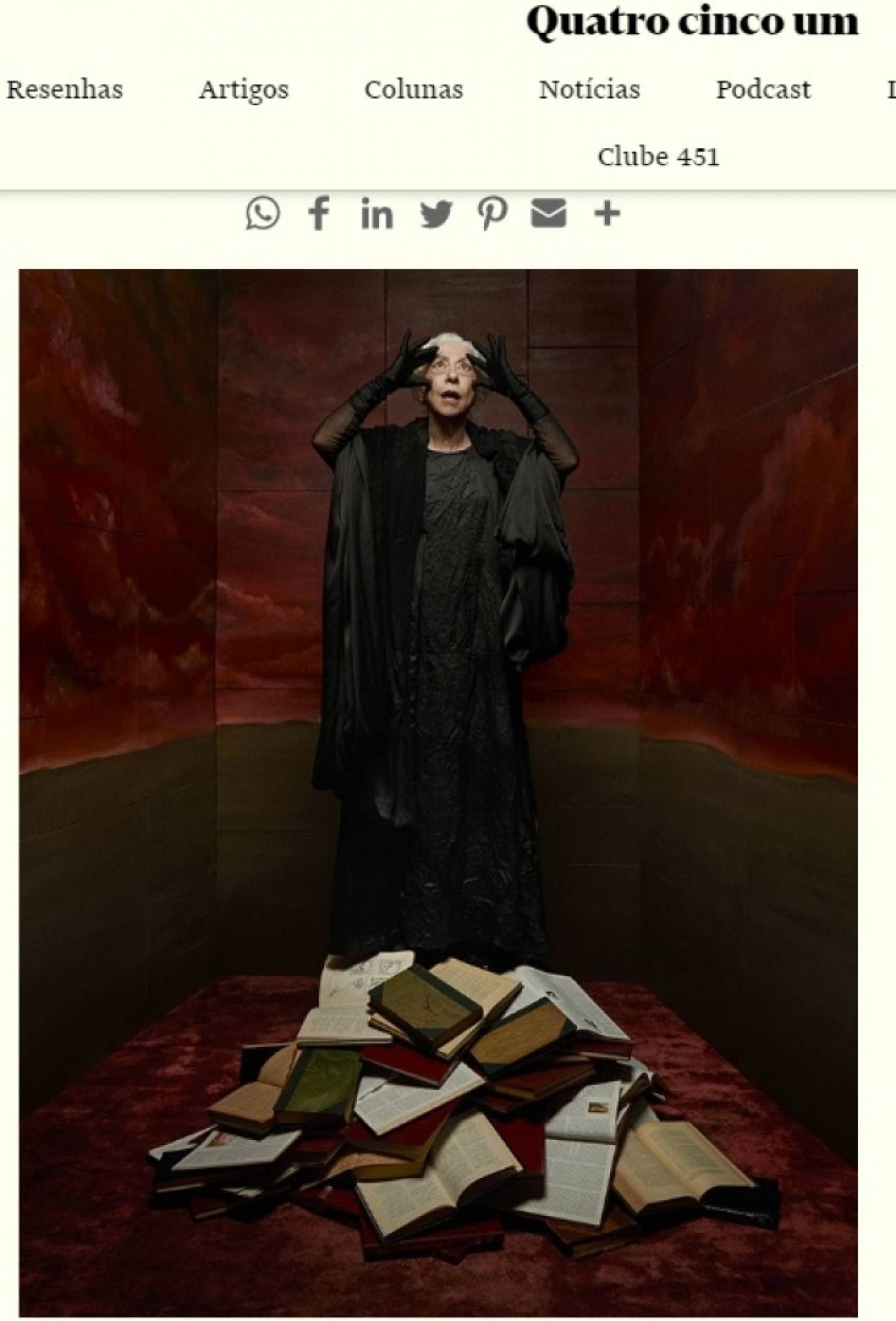 Texto foi motivado por reportagem da revista literária Quatro cinco um