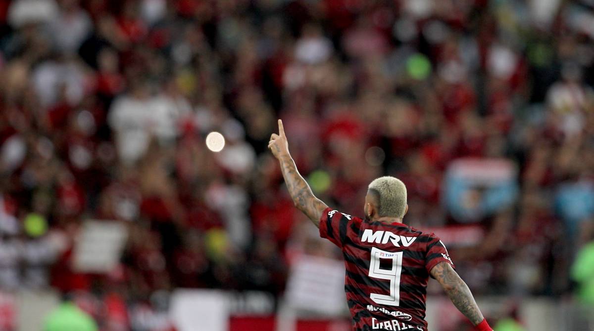 Rio de Janeiro - 24/09/2019 - Gabriel do Flamengo durante partida contra a equipe do Internacional no estadio do Maracana valido pelo Campeonato Brasileiro 2019. Foto: Luciano Belford/agencia O Dia