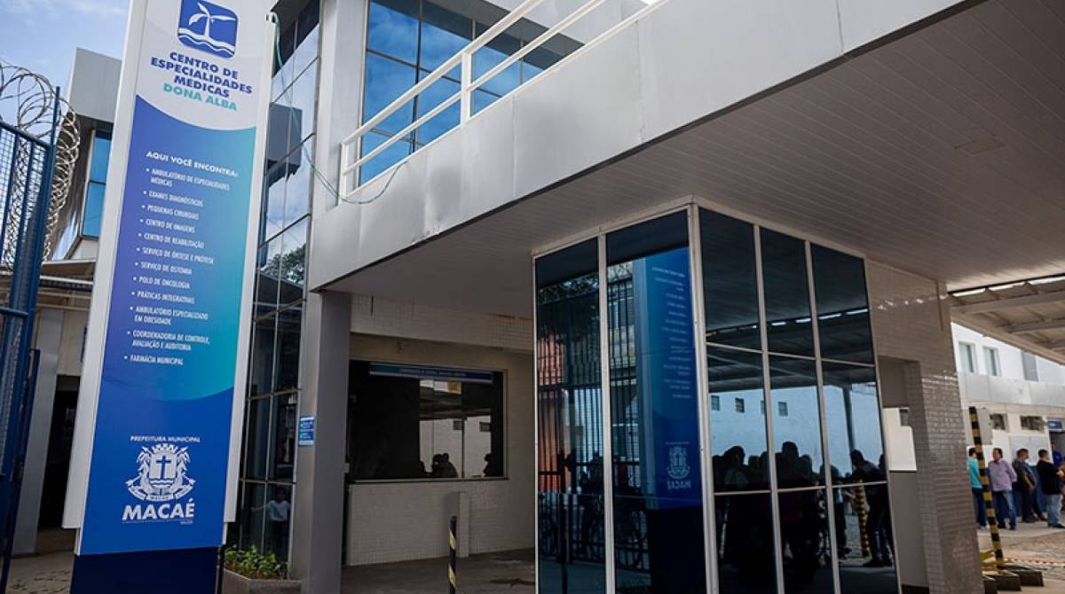 O recém-inaugurado Centro de Especialidades Dona Alba vai absorver a maioria dos atendimentos de diversas especialidades médicas - Rui Porto Filho/Divulgação prefeitura de Macaé