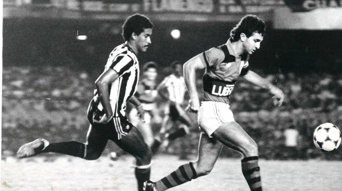 O jogador do Flamengo, Tita, 1984.
