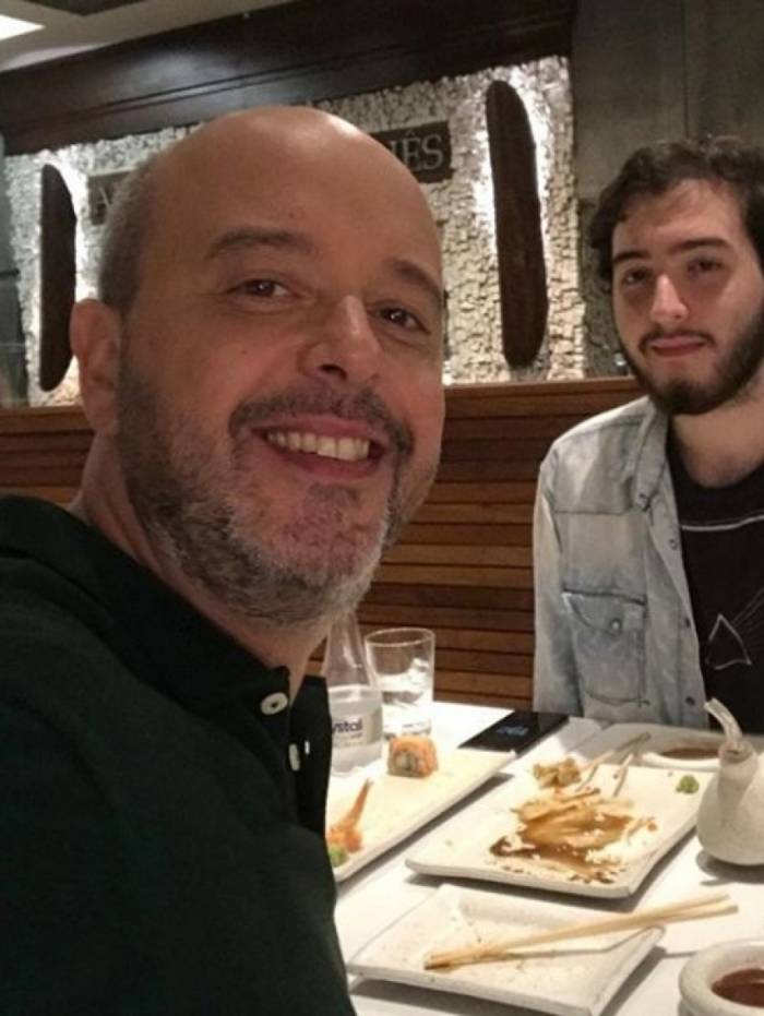 Alex Escobar e o filho Pedro 