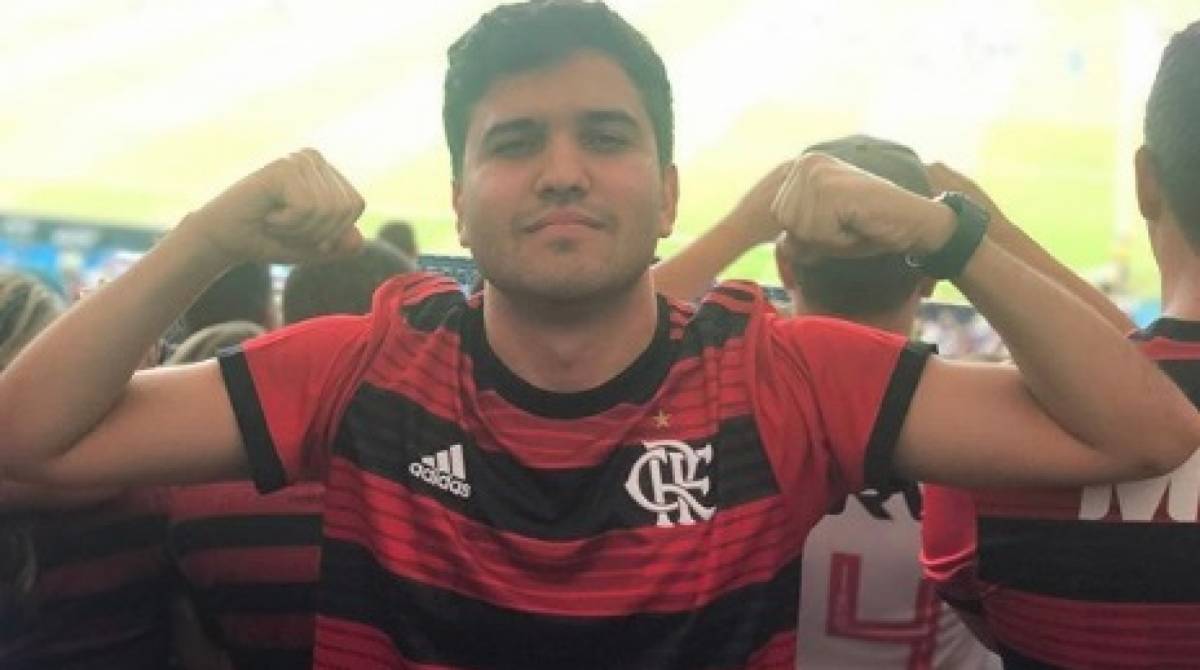 Deputado estadual Renan Ferreirinha no jogo do Flamengo. 