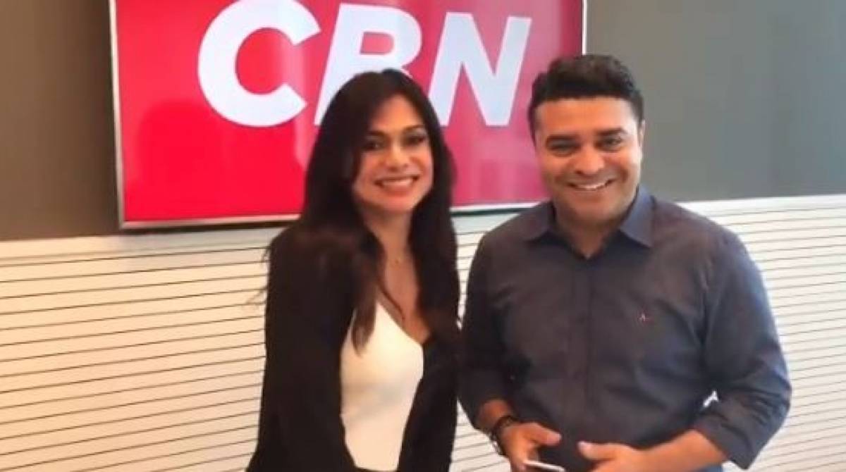 Rosana Jatobá apresenta programa na rádio CBN ao lado de Roberto Nonato - Reprodução