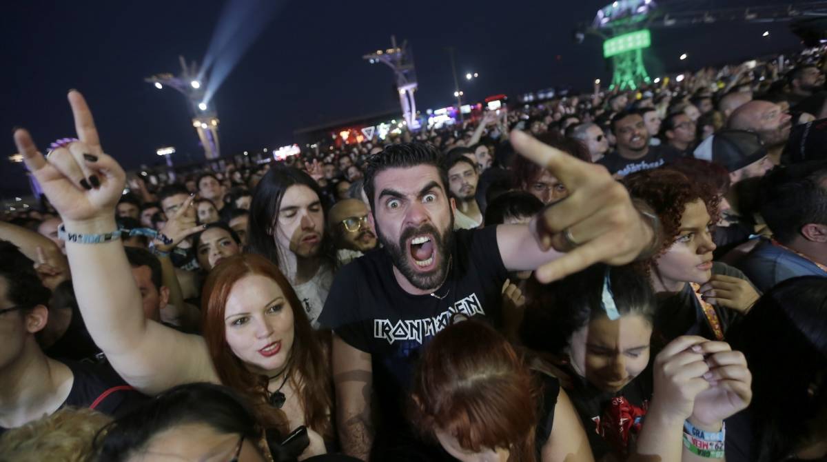 Rio de Janeiro - 04/10/2019 -  Publico durante show da banda Sepultura no Palco Mundo do Rock In Rio 2019. Foto: Luciano Belford/Agencia O Dia