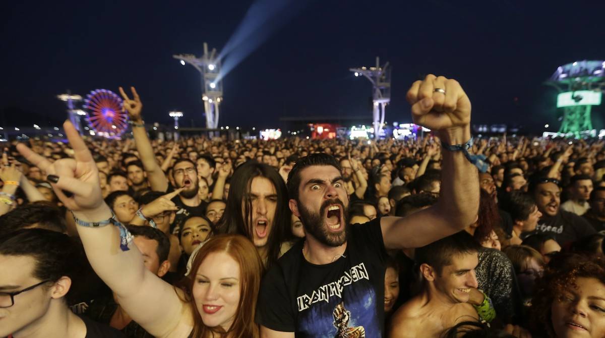 Rio de Janeiro - 04/10/2019 -  Publico durante show da banda Sepultura no Palco Mundo do Rock In Rio 2019. Foto: Luciano Belford/Agencia O Dia