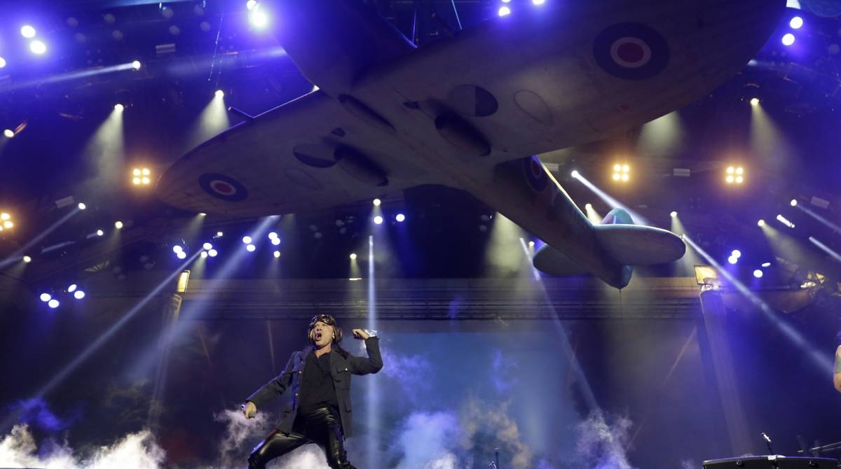Rio de Janeiro - 04/10/2019 -  O vocalista do Iron Maiden Bruce Dickinson durante show no Palco Mundo do Rock In Rio 2019. Foto: Luciano Belford/Agencia O Dia