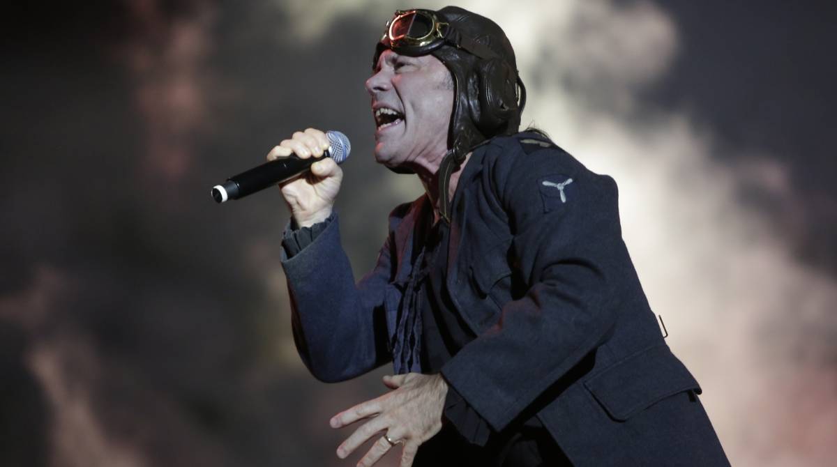 Rio de Janeiro - 04/10/2019 -  O vocalista do Iron Maiden Bruce Dickinson durante show no Palco Mundo do Rock In Rio 2019. Foto: Luciano Belford/Agencia O Dia