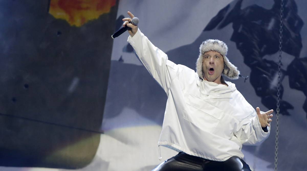 Rio de Janeiro - 04/10/2019 -  O vocalista do Iron Maiden Bruce Dickinson durante show no Palco Mundo do Rock In Rio 2019. Foto: Luciano Belford/Agencia O Dia