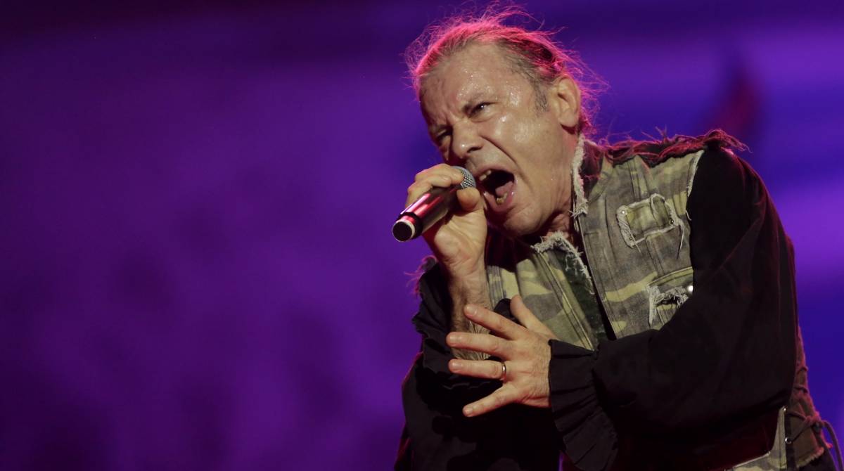 Rio de Janeiro - 04/10/2019 -  O vocalista do Iron Maiden Bruce Dickinson durante show no Palco Mundo do Rock In Rio 2019. Foto: Luciano Belford/Agencia O Dia