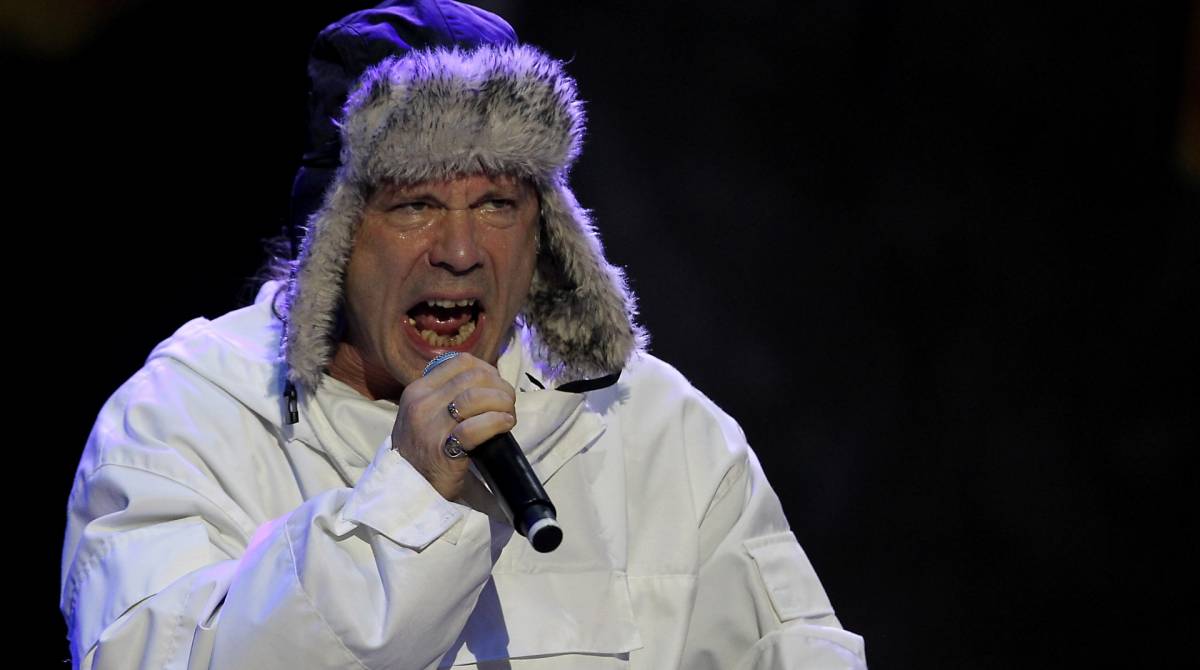 Rio de Janeiro - 04/10/2019 -  O vocalista do Iron Maiden Bruce Dickinson durante show no Palco Mundo do Rock In Rio 2019. Foto: Luciano Belford/Agencia O Dia