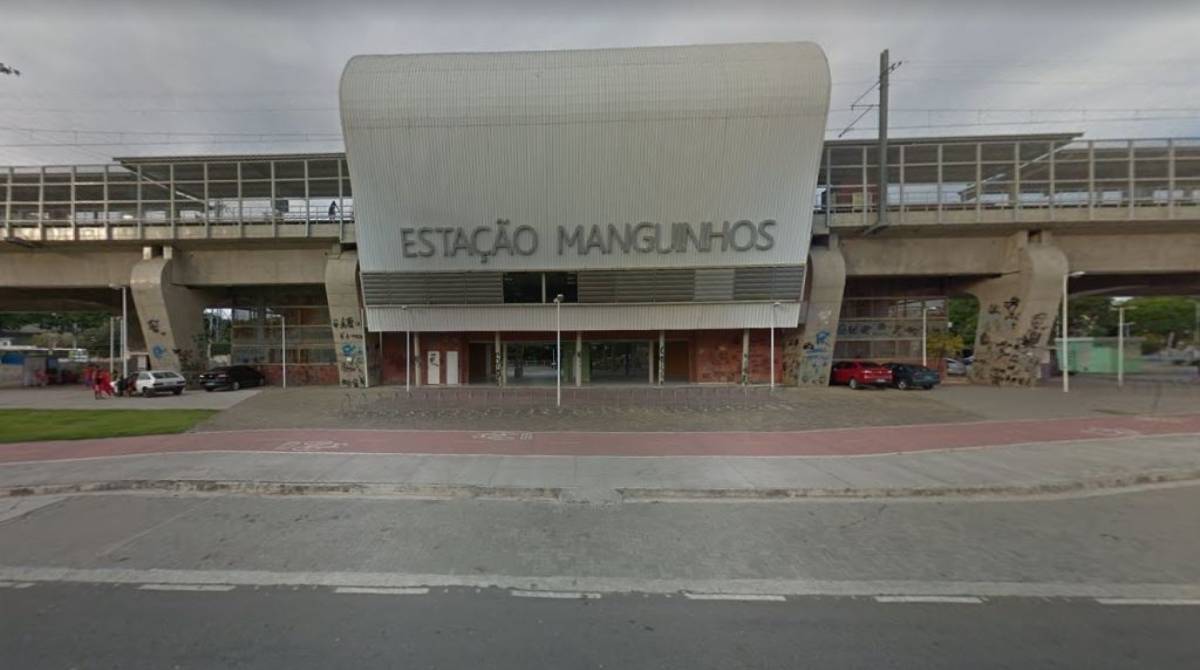 Circula&ccedil;&atilde;o de trens em Manguinhos foi interrompida por causa de um tiroteio na regi&atilde;o - Reprodu&ccedil;&atilde;o/Google Maps