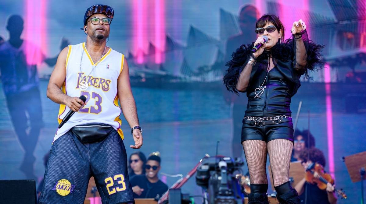 Buchecha e Fernanda Abreu no Rock In Rio com a Funk Orquestra