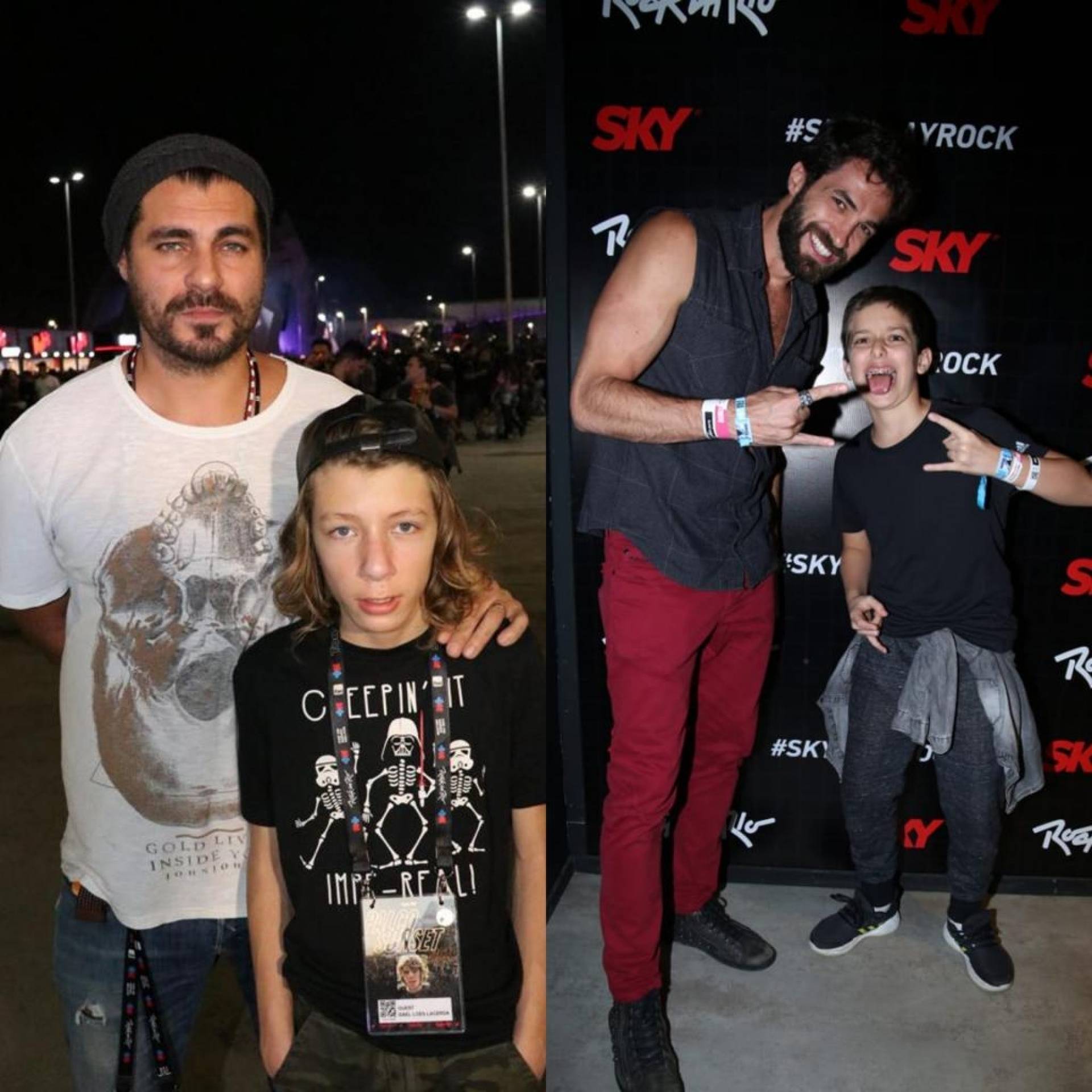 Thiago Lacerda e Rafael Queiroz com os filhos - Agenews