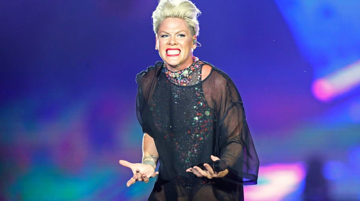 O show da PINK no palco Mundo