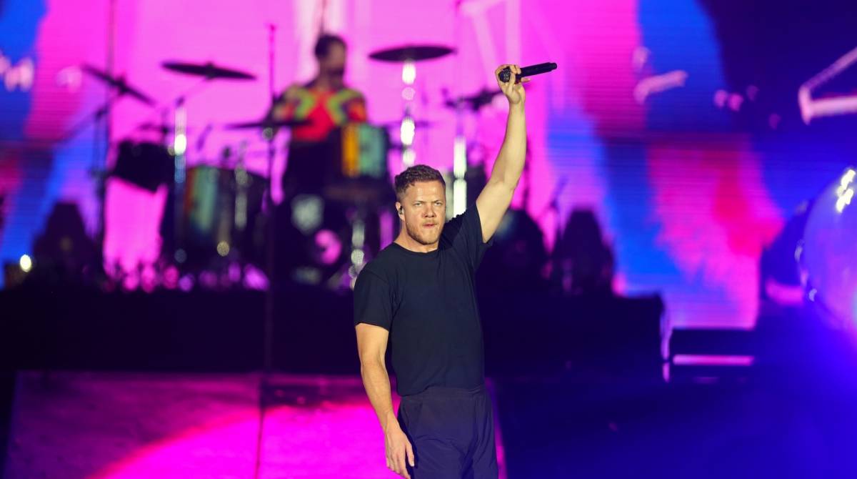 Rock in Rio - O show da banda IMAGINE DRAGONS no palco Mundo.Na foto o vocalista Dan Reynolds. Foto: Daniel Castelo Branco / Agencia O Dia