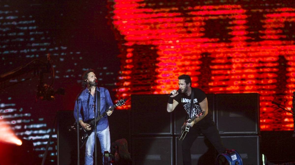 Rio, 06/10/2019 - Rock In Rio, segunsa semana, setimo dia do festival. NICKELBACK, segunda banda da noite no palco mundo , Parque Olimpico da Barra Tijuca, Zona oeste do Rio. Foto: Ricardo Cassiano/Agencia O Dia