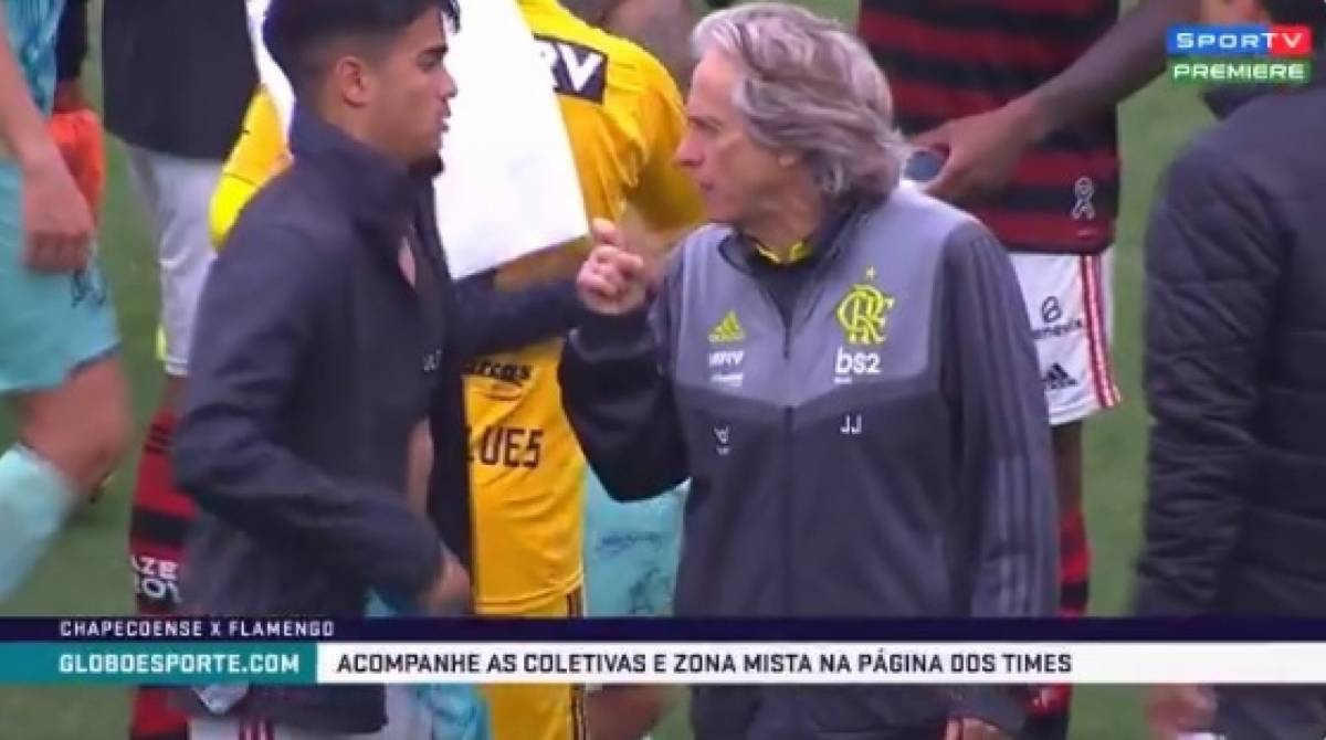 Reinier leva bronca de Jorge Jesus - Reprodução