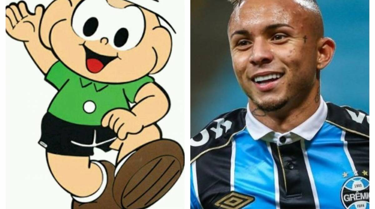 Atacante do Grêmio recebeu o apelido de Cebolinha por conta do personagem da Turma da Mônica