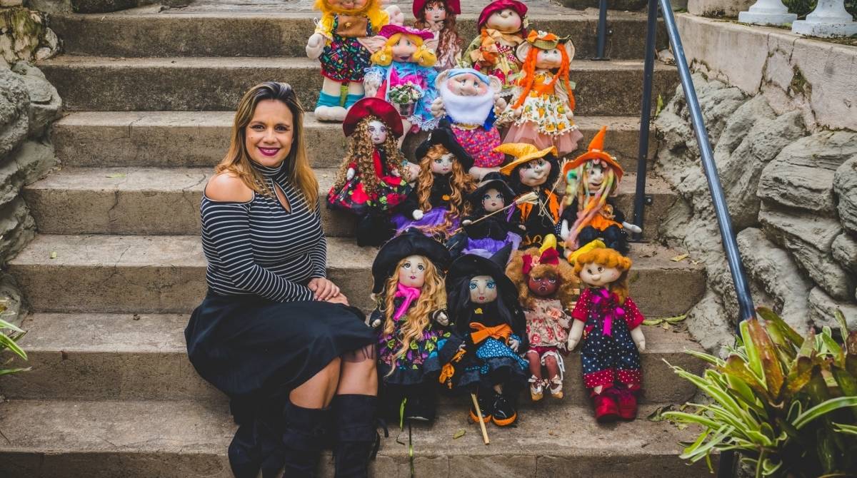 Rochelle resolveu apostar na confecção de bonecas de pano 