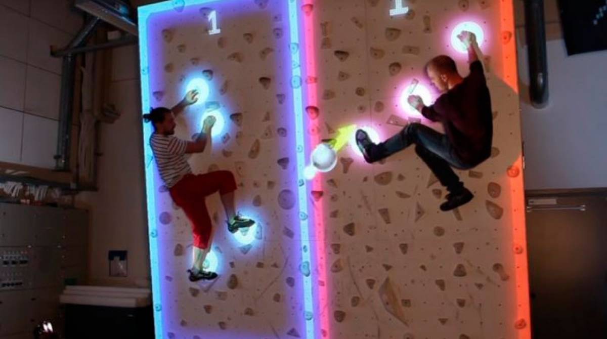 Quem quiser poderá se divertir na primeira plataforma de realidade aumentada para escalada feita no mundo