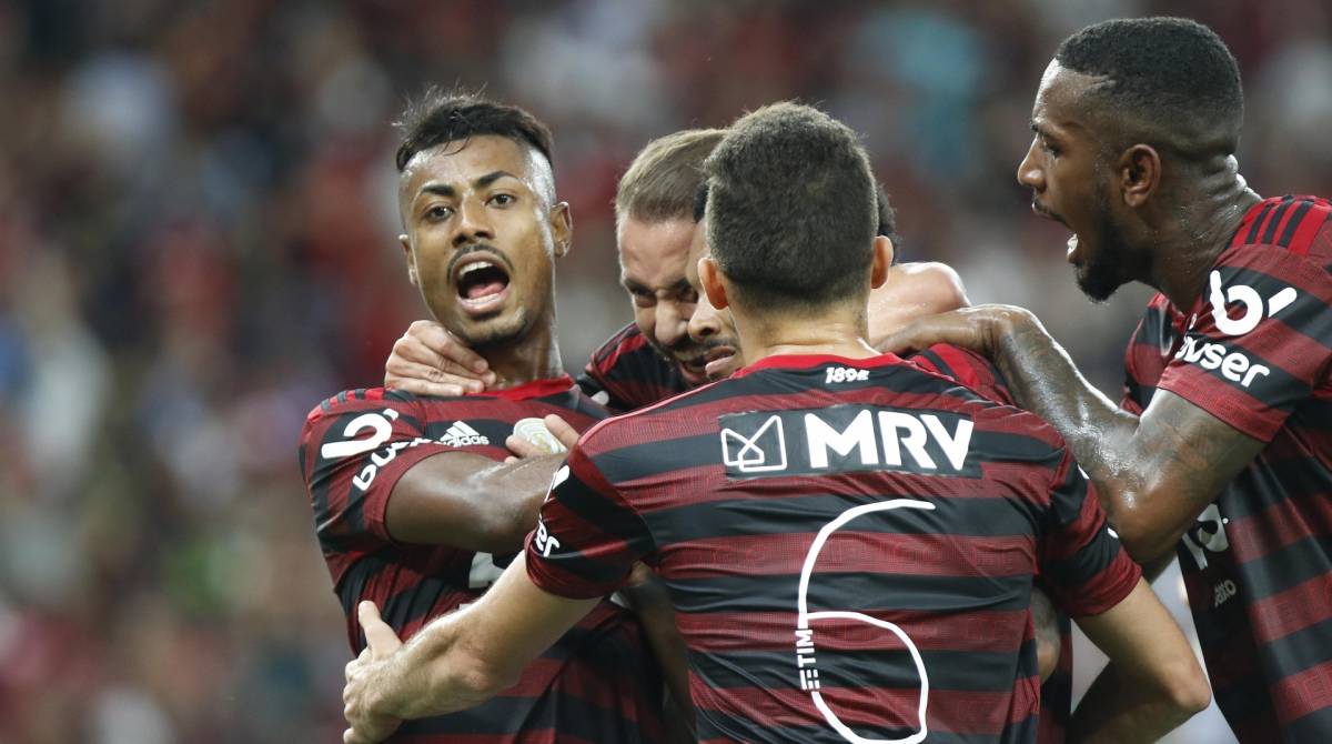 Rio de Janeiro - RJ  - 10/10/2019 - Futebol - Campeonato Brasileiro serie A 2019 - Partida valida pela 24 rodada - Flamengo x Atletico-MG - Estadio Maracana, Maracana, zona norte do Rio - na foto comemoraçao do segundo gol do Flamengo -  Foto Reginaldo Pimenta / O Dia - Reginaldo Pimenta