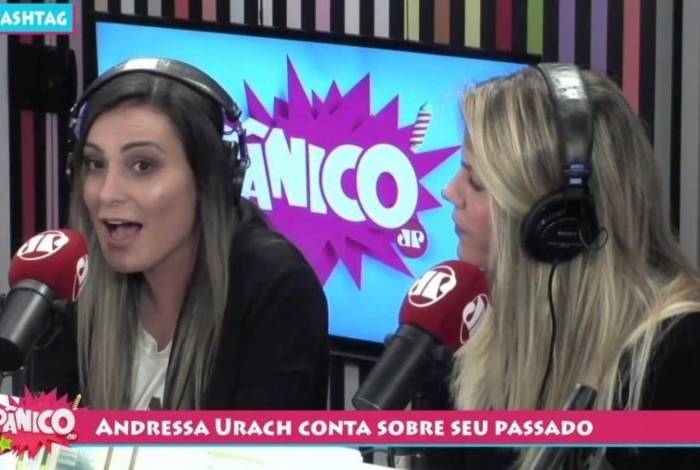Andressa Urach no 'Pânico', da rádio Jovem Pan