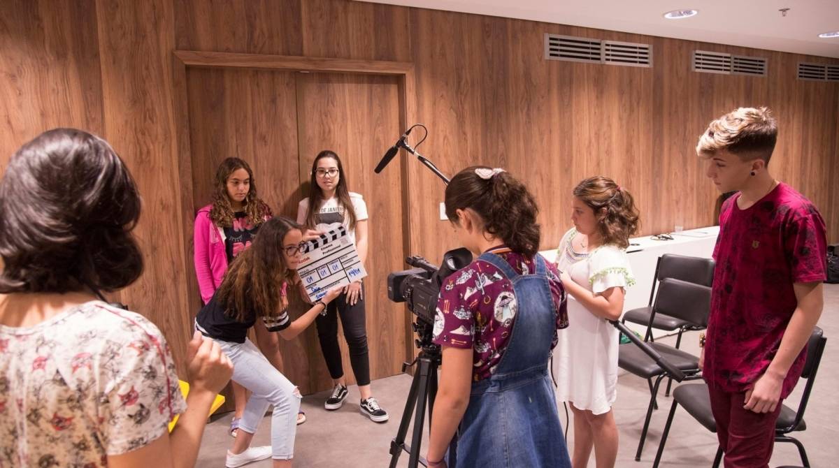 Crianças e adolescentes receberam noções de produção audiovisual - Divulgação