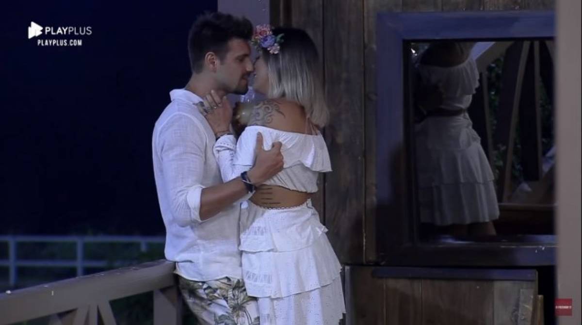 Tati Dias e Guilherme Leão vivem romance animado em 'A Fazenda' - Reprodução