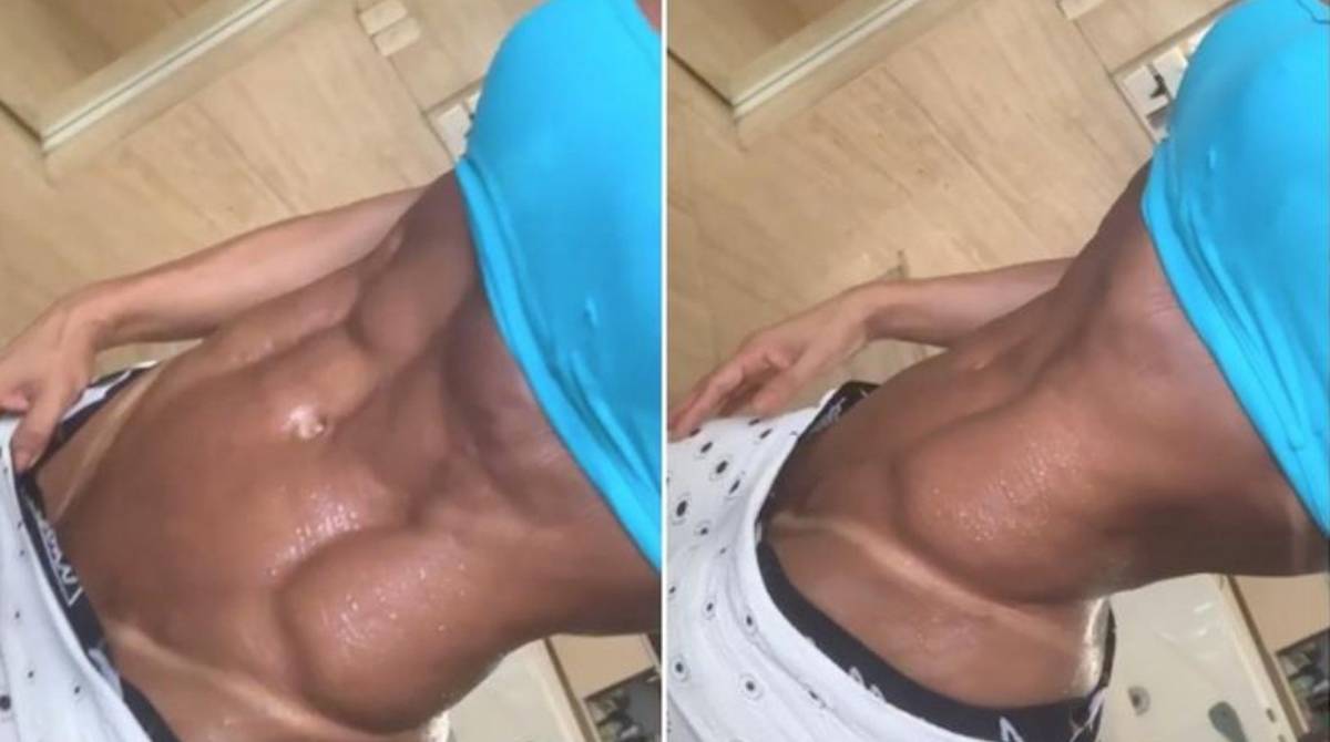 Gracyanne Barbosa mostra mais que devia durante treino