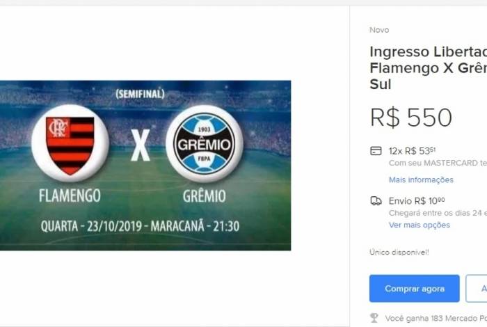 Ingressos no Mercado Livre