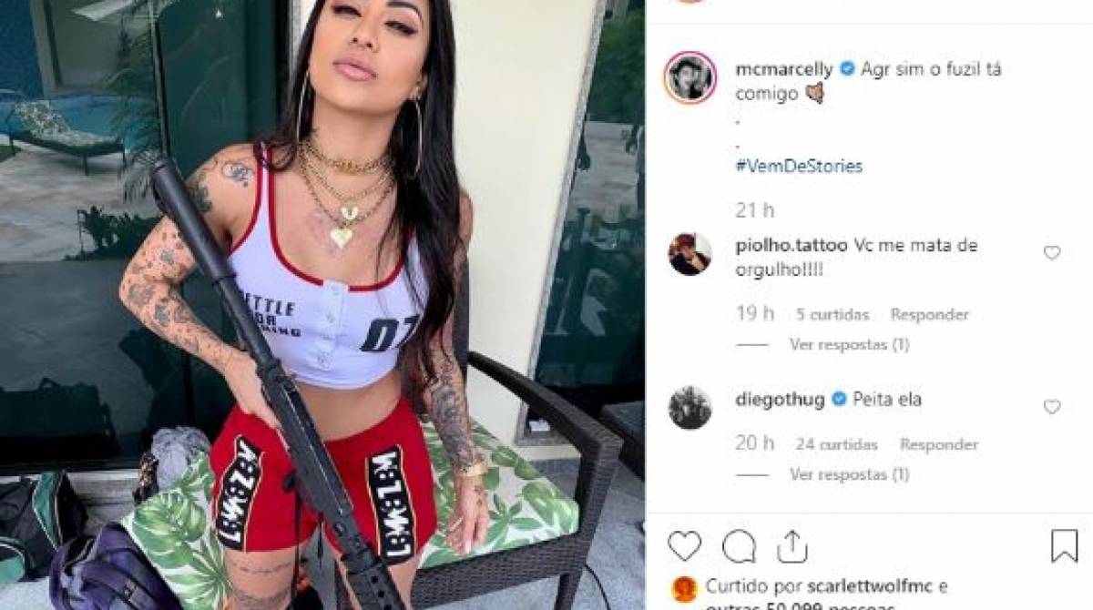 Marcelly postou foto polêmica
