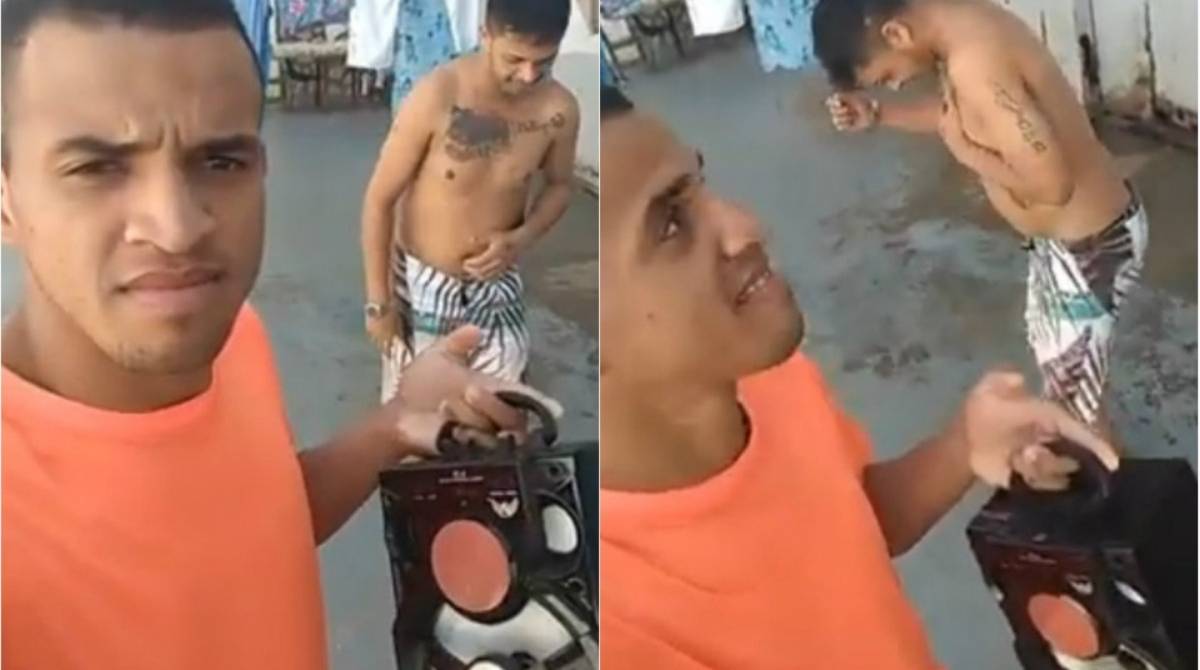 Três detentos que apareceram no vídeo foram transferidos do Centro de Ressocialização - WhatsApp/Reprodução