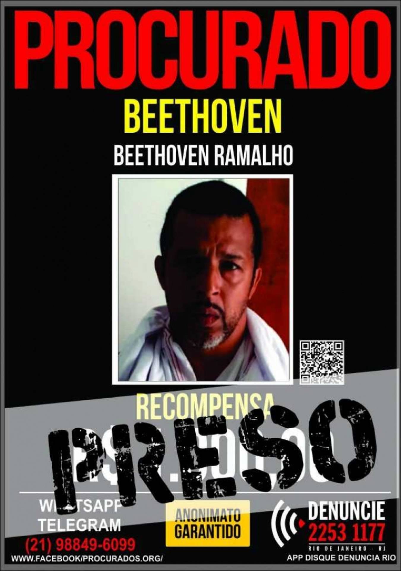 Disque-Denúncia oferecia recompensa de R$ 1 mil por informações que levassem à prisão do criminoso - Divulgação/Disque Denúncia