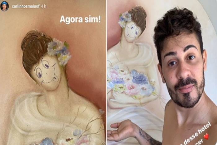 Carlinhos Maia rabisca obra de arte em hotel e é criticado na Web