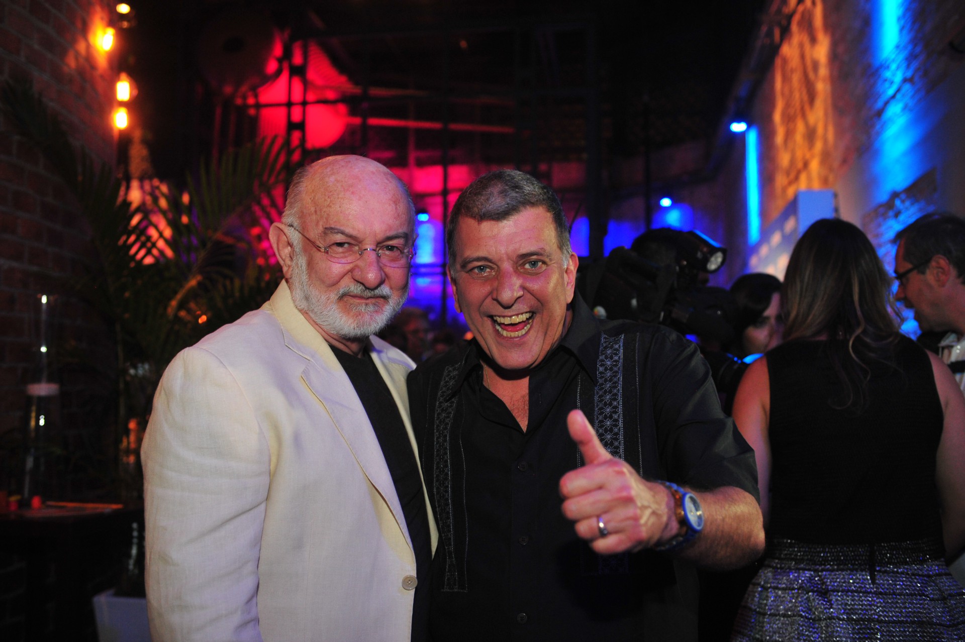 Silvio de Abreu e o diretor - Globo / Reinaldo Marques