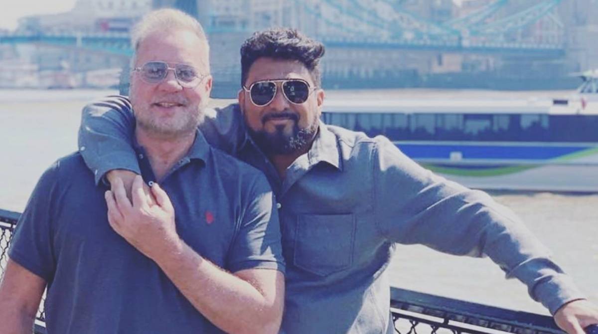 Luiz Fernando Guimarães e o marido, o empresário Adriano Medeiros 