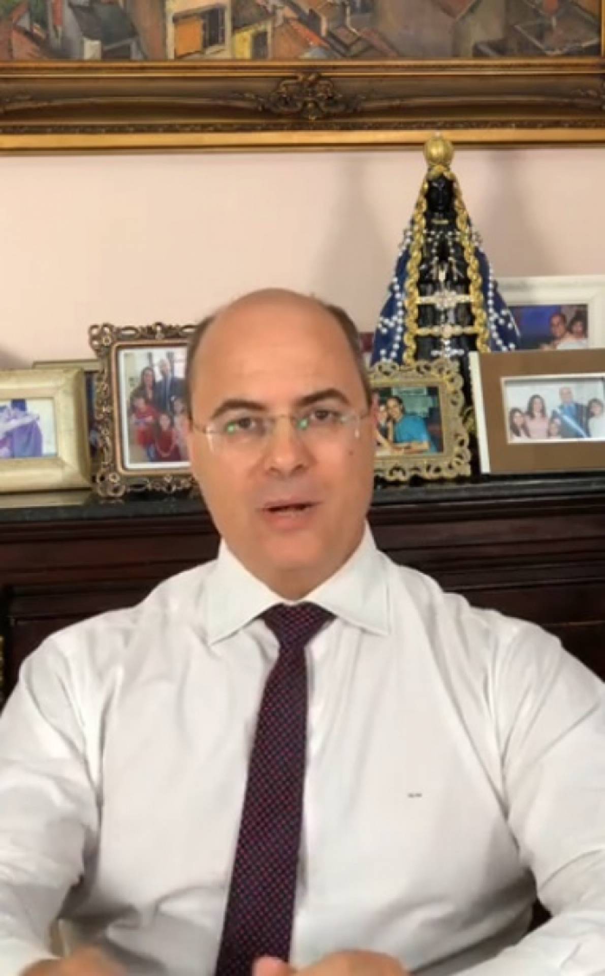 Governador Wilson Witzel fez a declara&ccedil;&atilde;o em um um v&iacute;deo ao vivo - Reprodu&ccedil;&atilde;o