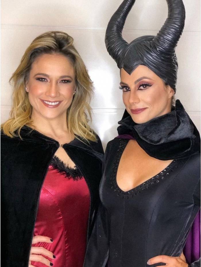 Fernanda Gentil e Priscila Montandon estão no clima do Dia das Bruxas