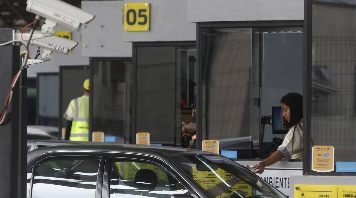 Rio de Janeiro - RJ  - 301/11/2019 - LAMSA volta a cobrar pedagio na Linha Amarela, sentido Barra da Tijuca, zona oeste do Rio, na foto, Praça do Pedágio, em Agua Santa, zona norte do Rio -  foto: Reginaldo Pimenta / Agencia O Dia - Reginaldo Pimenta / Agencia O Dia