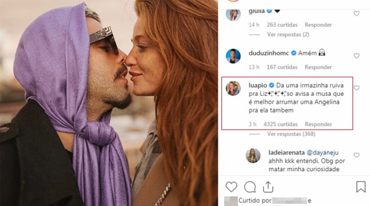 Luana Piovani comenta na foto do ex-marido
